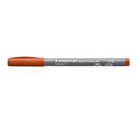 STAEDTLER Pigment Brush Pen 371 - Siena bruciata, 10 pezzi | Punta a pennello, resistente all’acqua e alla luce - per il handlettering - Codice articolo 371-73