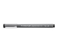 Staedtler Pigment Liner- Penne Nere con Inchiostro ad Asciugatura Rapida, Penne Punta Fine Ideali per Disegno Tecnico e Scrittura, Set Penne Indelebili per Cancelleria Scuola Università Ufficio, 10 Pz