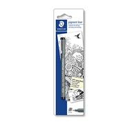Staedtler Pigment Liner - Penna Nera con Inchiostro ad Asciugatura Rapida, Penne Punta Fine Ideali per Disegno Tecnico e Scrittura, Fineliner Indelebile per Cancelleria Scuola Università Ufficio, 1 Pz