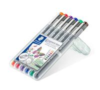 Staedtler 308 Pigmento Fodera Fineliner - 0.5mm - Portafoglio Di 6 Colori Misti