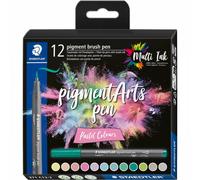 Staedtler Pigmento Arti Spazzola Penne - 12 Confezione Basic O Pastello, 371 C12