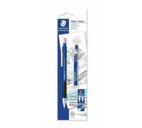 Staedtler Portamine con clip in metallo, pulsante integrato, puntatore in piombo