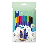 STAEDTLER Pennarelli Triplus Color, forma ergonomica triangolare, punta stabile e resistente alla pressione, punta da 1,00 mm, fusto in polipropilene, cappuccio con canale di respirazione, 10 pennarelli in custodia di cartone, 323 C10
