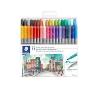 Pacchetto Staedtleler 3200 di 72 pennarelli con doppia punta - Resistente alla pressione - Colori assortiti