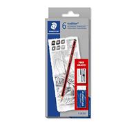 Staedtler Set di 6 matite tradizionali + temperino + gomma