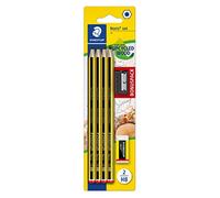 STAEDTLER Set di matite Noris 120 HB - 8 pezzi, gomma e temperino | Classica forma esagonale realizzata con trucioli di legno riciclati - Codice articolo 120 SBK8P1