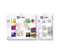 STAEDTLER Set di paste modellabili Basic & Pastel Colours - Pasta morbida che indurisce in forno per principianti - 36 mezzi blocchi da 25 g in colori coordinati - Versatile per gioielli e decorazioni