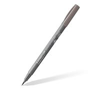 Staedtler Soft brush pen pigment Arts, medio grigio caldo, punta morbida per linee particolarmente variabili, cartuccia da disegno pigmentata, impermeabile, penna singola per penna, 372-84