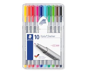 Staedtler ST 334 sb10 Triplus Fineliner Assort penna (confezione da 10)