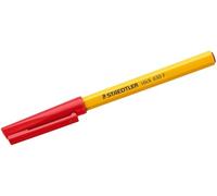 10 Staedtler Sfera Punto Penne Rosso Sottile Eccellente Qualità