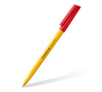 STAEDTLER stick 430 penna a sfera - Rosso, 10 pezzi, F | Con cappuccio e clip, il sistema di compensazione della pressione evita perdite anche in volo - Codice articolo 430 F-2