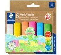 STAEDTLER 2365 C6 Noris Junior Jumbo - Gessetti lavabili per pavimentazione, colori assortiti (confezione da 6)