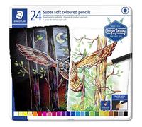 Staedtler Super Soft Colored Pencils in a tin case, assorted (24)