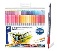 Staedtler 3200 Confezione da 120 pennarelli a doppia punta resistenti alla pressione colori assortiti