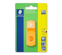 Staedtler Temperamatite 511SE-F4BK – 2 in 1 con gomma, arancione fluo, senza ftalati e lattice
