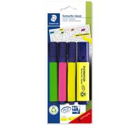 Staedtler Textsurfer classic 364 evidenziatore 4 pz Punta smussata Verde Rosa Bianco (Staedtler Textsurfer Classic Highlighter NEW