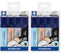 STAEDTLER Textsurfer Classic 364 - Evidenziatore di alta qualità Made in Germany, con ampia memoria di inchiostro per una lunga durata, custodia con 4 colori, Vintage, 364 CWP4 (Confezione da 2)