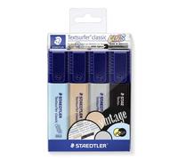 Staedtler Textsurfer Classic 364 Confezione da 4 pennarelli fluorescenti - Asciugatura rapida - Linea 1 - 5 mm circa - Colori assortiti