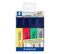 Staedtler 364 CWP4-X evidenziatore 4 pz Punta smussata Verde Grigio Rosso Giallo