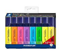STAEDTLER Textsurfer Classic 364 Evidenziatori - set da 8, astuccio cartone | Punta scalpello 1-5 mm, non sbava sulle stampe inkjet - colori assortiti - Art.-Nr. 364 A C8
