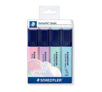 STAEDTLER 364CW4 - Evidenziatore, punta a cuneo, 1-5 mm, 4 colori, pastello