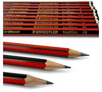 Staedtler Tradition, 12 matite per disegnare e per schizzi, set delle gradazioni più popolari: 6B 5B 4B 3B 2B B HB F H 2H 3H 4H