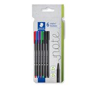 STAEDTLER Triplus 334 C6 - Pennarelli a punta fine, 6 colori assortiti, confezione da 6