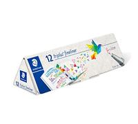 STAEDTLER Triplus 334 CPC12 - Penna a punta fine, tratto 0,3 mm, colori assortiti, confezione da 12