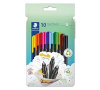 Staedtler Fineliner triplus, forma triangolare ergonomica, punta super fine da 0,3 mm, lunga durata, DRY SAFE, fusto in PP, mix e match, 10 fineliner in scatola di cartone, 334 C10