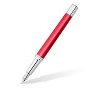 STAEDTLER Triplus 474 F Fountain Pen Roaring Red Premium Quality Metal Casing in