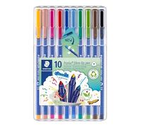 Staedtler Triplus Color 323 SB10. Rotuladores de colores de punta fina multicolor. Estuche con 10 marcadores