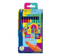 Staedtler Triplus Happy Fibre Tip Pens, Ergonomic Triangular Shaft, Line Width 1