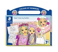 STAEDTLER triplus Colour by Numbers Fineliner - 10 pezzi | Dipingere seguendo i numeri con 3 cartoline - fineliner ergonomico a sezione triangolare - cod. art. 34 CBN03
