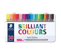 Staedtler triplus fineliner penna fineliner di forma triangolare - scatola in metallo da 30