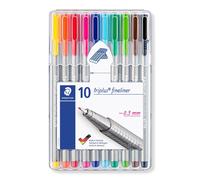 Staedtler Triplus Fineliner Punta 10 Penne IN il Pacchetto Scrittura Strumenti