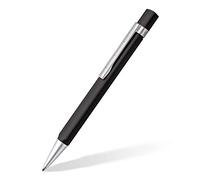 STAEDTLER TRX 440TRX9B-9ST - Penna a sfera (ergonomica triangolare, opaca, superficie in alluminio vellutato, clip in metallo, mina standard, spessore del tratto: B, colore inchiostro: nero)