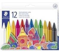 Staedtler Wachsmalkreide Jumbo, 12er Kartonetu Round, Cuffer, diametro: 12 mm, lunghezza: 122 mm, - 1 pezzo (229 12 C12) NEW