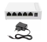 Staeekkzy Gigabit Ethernet Switch 10/10/1000m con Hub di Networking A 5 Porte, Splitter Ethernet Office, Include di Alimentazione UE