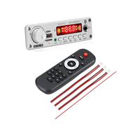 Staeekkzy Scheda Decodificatore Bluetooth con Amplificatore Fai da Te da 150W, Microfono da 6,5 Mm, Radio FM, Slot TF USB AUX, Ricevitore Bluetooth, Kit Audio per Auto con Amplificatore Radio FM per A