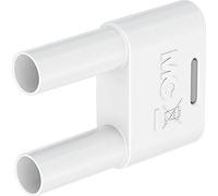 Stäubli SKS-4N-19 connettore di collegamento bianco, diametro penna: 4 mm, distanza perno: 19 mm, 1 pezzo.