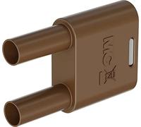 Stäubli SKS2-4N-19 connettore di collegamento marrone, diametro penna: 4 mm, distanza perno: 19 mm, 1 pezzo