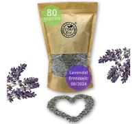 STAFECO Fiori di lavanda essiccati al 100% naturali, raccolti nell'agosto 2020, da agricoltura biologica sostenibile, adatto come tè, potpourri o antitarme (80)