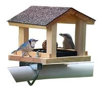 STAFECO Mangiatoia per uccelli per balcone, resistente alle intemperie, fatta a mano, per uccelli da giardino, supporto da balcone con una dimensione da 30 a 60 mm (ringhiera da balcone naturale)