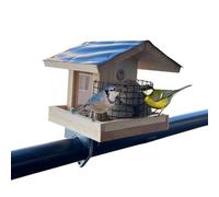 STAFECO Mangiatoia per uccelli per balcone, resistente alle intemperie, fatta a mano, per uccelli da giardino, supporto da balcone con una dimensione da 30 a 60 mm (naturale)