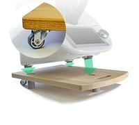 STAFECO® Tavola scorrevole per Bimby in legno 100% TM6 TM5, accessorio per tavola a rotelle Slider facile da spostare e supporto sicuro (naturale)