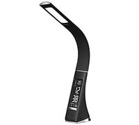 Stafeny Panjzylds Lampada da tavolo con protezione per gli occhi a LED Anno Mese Giorno Orologio Termometro Display Tipo di tocco Lampada da tavolo Lampada da lettura pieghevole USB
