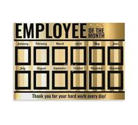 Staff Appreciation Board Employee of the Month Award Poster for Office Workplace Recognition Program and Corporate Culture Wall Decor(Framed,16X24inch(40X60cm))