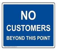 Staff Only Beyond Boundary Metal Signs Sign 12x8 Inch | Easy to on doors walls or entryway partitions