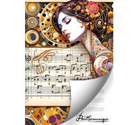 Staff Paper Notebook A4 (8.3” x 11.7”) | 12 Staves Per Page | 96 Numbered Pages with Index | High-Quality Music Manuscript | Glossy Cover | Perfect ... Musicians and Composers by Pentharmonique