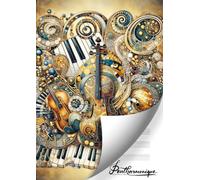 Staff Paper Notebook A4 (8.3” x 11.7”) | 12 Staves Per Page | 96 Numbered Pages with Index | High-Quality Music Manuscript | Glossy Cover | Perfect ... Musicians and Composers by Pentharmonique